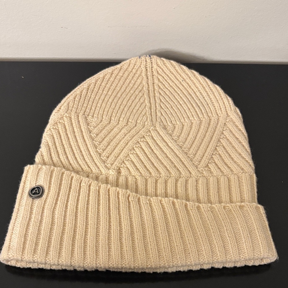 Ader Error Ivory Knit Beanie